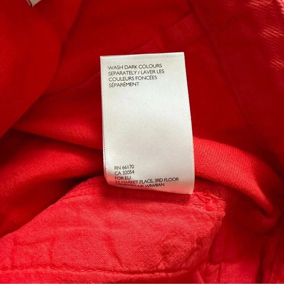 BDG Urban Outfitters Twill Frayed Mini Skirt red size M - Picture 7 of 10